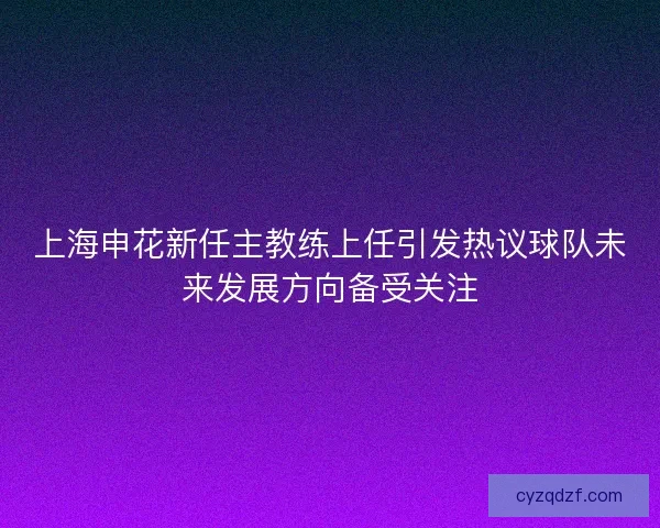 上海申花新任主教练上任引发热议球队未来发展方向备受关注